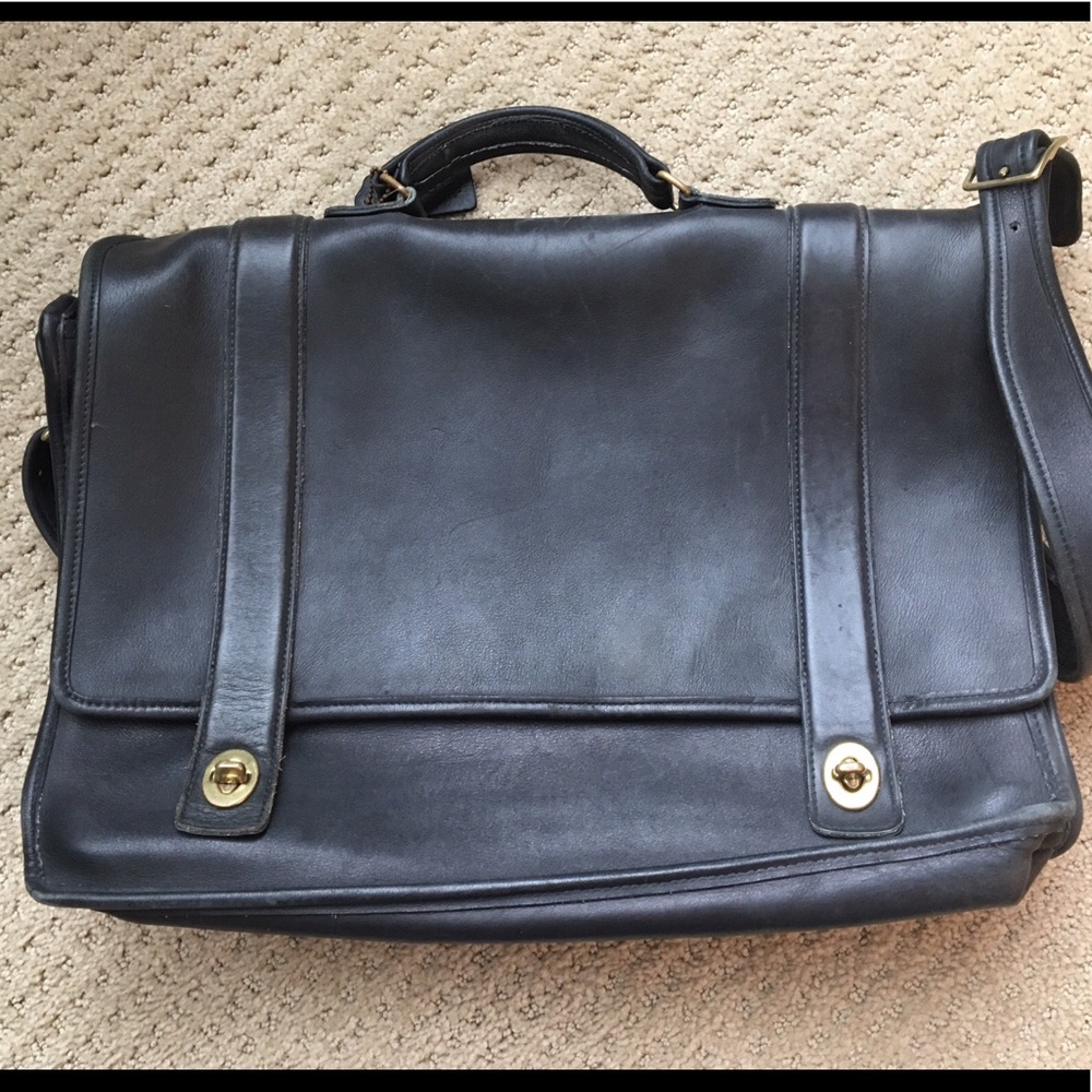 Coach vintage black briefcase